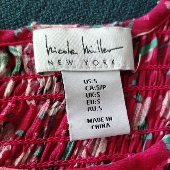 Pinkish Red Floral Smocked Dress - Picture 9 of 11